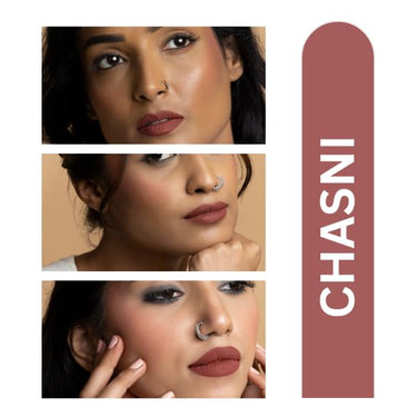 MyHues Lip Comfort Matte Liquid Lipstick Warm Brown (Chashni) - 5ml, Non-Drying Matte Finish | Transferproof Lipstick